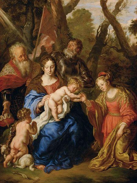 SANDRART, Joachim von Mystische Verlobung der Hl. Katharina und die Hll china oil painting image
